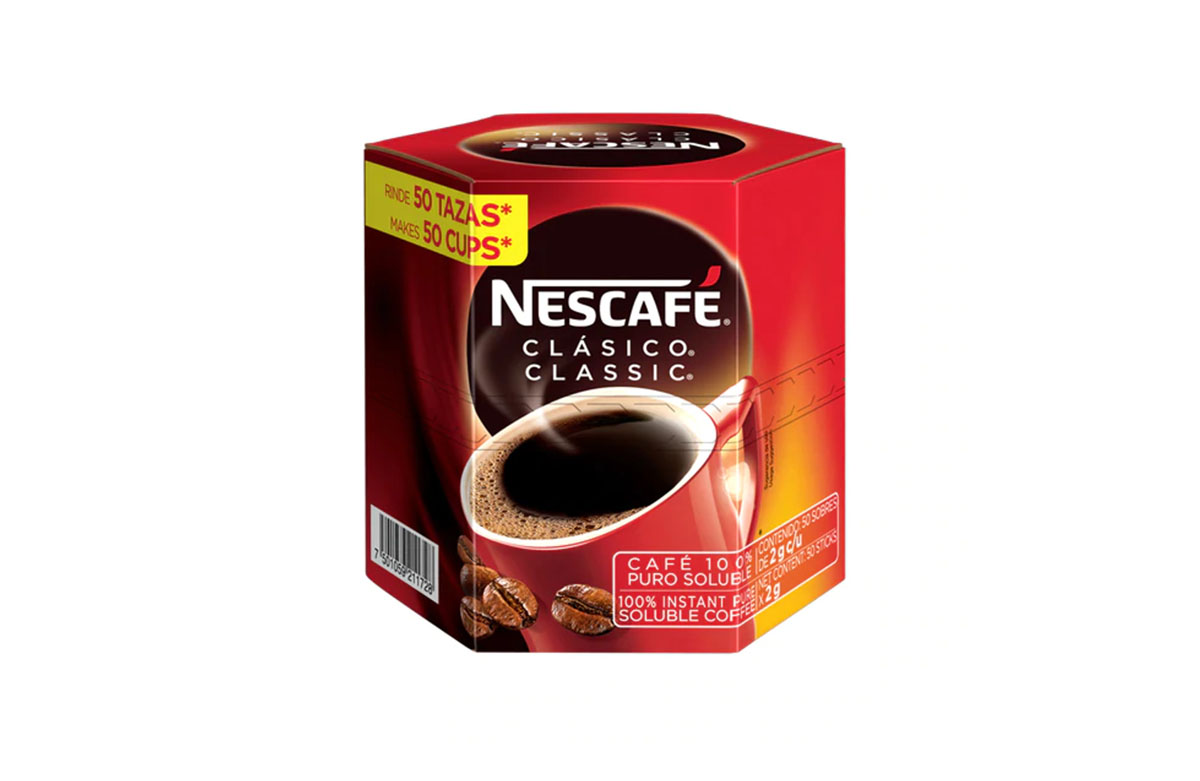 CAFÉ SOLUBLE NESCAFE CLASICO STICK 14 GR